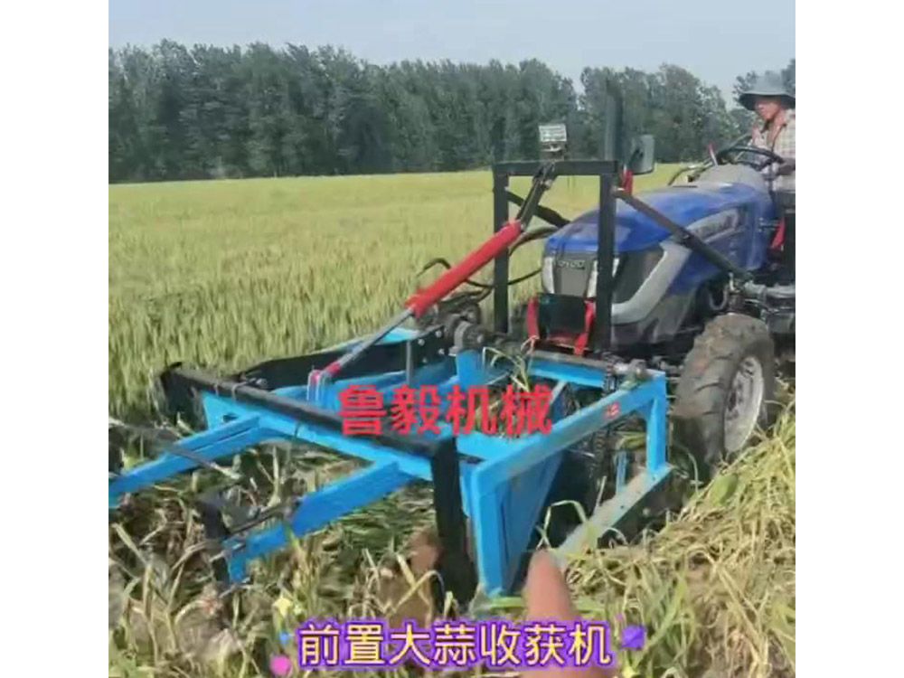 前置大蒜收获机视频